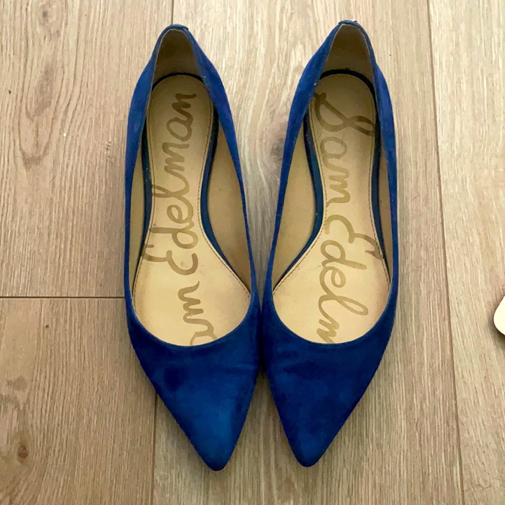 Suede Cobalt Blue Flats